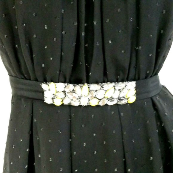 Vera Wang Princess Black Mesh Cut-Out Back Dress - Picture 7 of 9